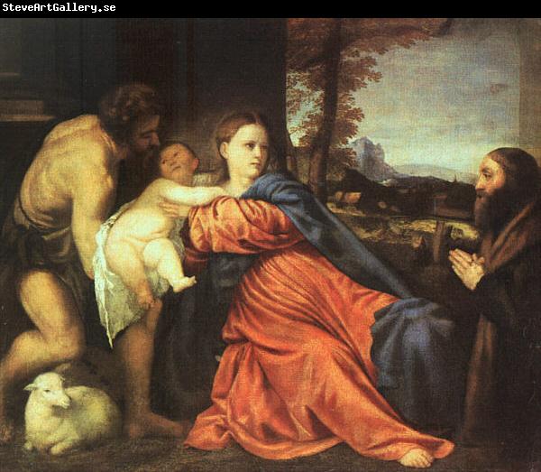 TIZIANO Vecellio Holy Family and Donor t